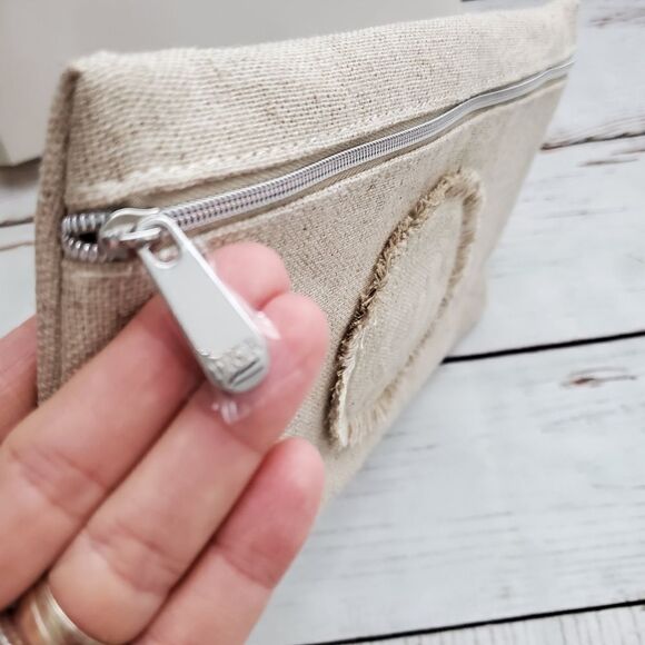 Dior Haute Couture Flowers Canvas Linen Pouch Cosmetic Bag Travel Case Clutch - Picture 5 of 6